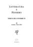 Letteratura e Pensiero